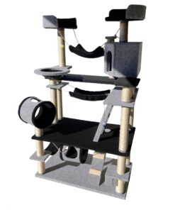 Scratzme - Premium Kiara's Empire Scratch Post - Light Grey & Black