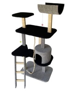 Scratzme - The Ritz Deluxe Premium Scratching Post - Light Grey & Black