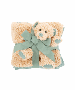 Scruffs Cosy Blanket & Bear Toy Set - Sage Green