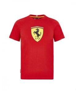 Scuderia Ferrari FW Kids' Large Shield Tee - Red - 7-8 years