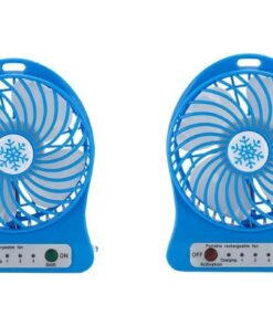SE-F001 Mini 3 Speed Portable Rechargeable 1200mah Fan Pack of 2 - Blue
