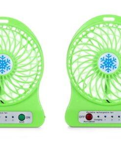 SE-F001 Mini 3 Speed Portable Rechargeable 1200mah Fan Pack of 2 - Green