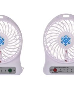 SE-F001 Mini 3 Speed Portable Rechargeable 1200mah Fan Pack of 2 - White