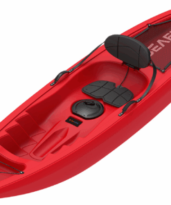 Seaflo Recreational Adult Kayak with Paddle, Seat Pad and Backrest - Red