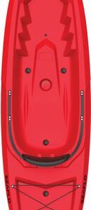 Seaflo Sit On Top Kayak with Oars - 100kg Capacity - Red
