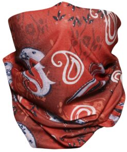 Seamless Multifunctional Breathable Headwear and Face Covering Tropical Red