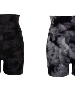 Seamless Plus Size High Waisted Workout Biker Shorts for Gym Yoga Pack of 2 - S-M