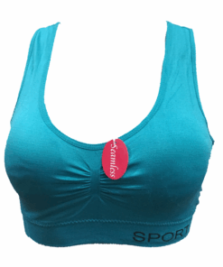 Seamless Sport Bra Q214 Turquoise - L-XL