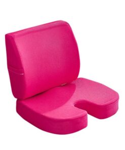 Seat Cushion and Lumbar Support Pillow - Pink