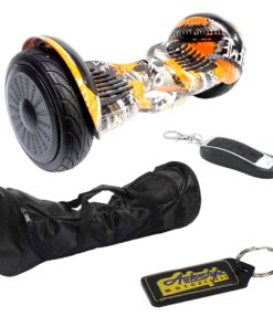 Self Balance 10" LED Bluetooth Hoverboard-Xtreme Orange-Remote-Bag &Keyring