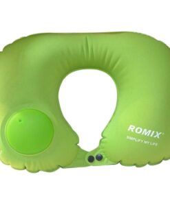 Self Inflating Croissant Travel Pillow - Green