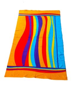 Selphies Printed Extra Large Beach/Swimming Summer Towel - Orange Vertically Colorful