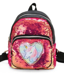 Sequins Magic Unicorn Girl Bag - Red