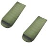 Set of 2 Lightweight Sleeping Bags (Army Green)