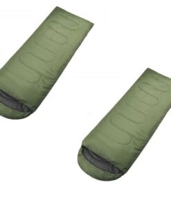 Set of 2 Lightweight Sleeping Bags (Army Green)