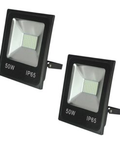 Set of 2 Super Bright 50W WSW Slim SMD LED Flood Light