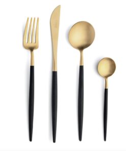 Set of 24 Piece Gold Cutlery