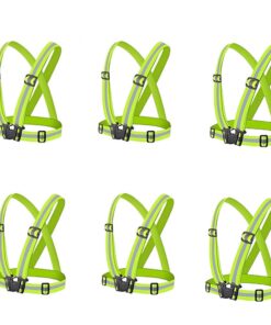 Set Of 6 Adjustable Highlight Reflective Straps Vest Belts AY093-001