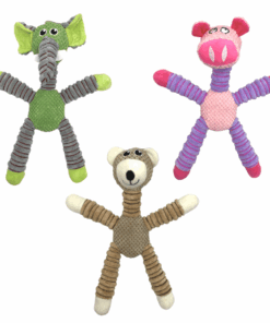 Set of Funky Animal Dog Plush Toys - 3 Pack