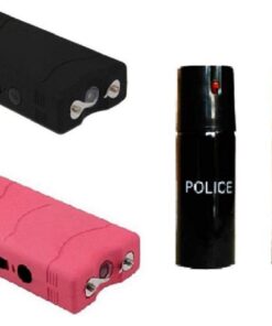Set of Two Couple Self Defense Stun Gun And Pepper Sprays 60ml