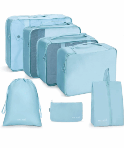 Set Sail Packing and Travel Organiser Set - 7 Piece - Aqua