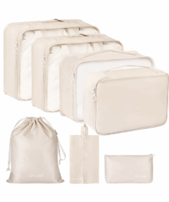 Set Sail Packing and Travel Organiser Set - 7 Piece - Cream