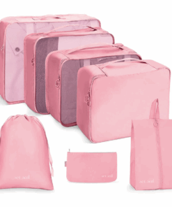 Set Sail Packing and Travel Organiser Set - 7 Piece - Pink