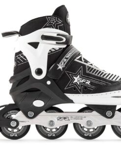 SFR Pulsar Adjustable Silver Inline Skates Junior Size 12-2