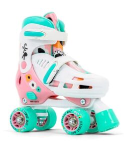 SFR Storm V Adjustable Roller Skates - Flower - UK Junior 12.5