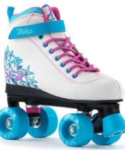 SFR Vision White/Blue Quad Skates - UK 5