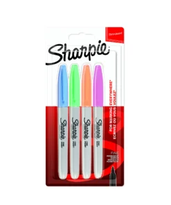 SHARPIE Fine Permanent Marker Assorted Pastel Card Of 4