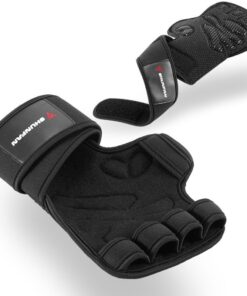 Shaufan Gym Gloves - Weight & Strength Training - Silicone Grip - Open Hand - L