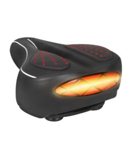 Shock Absorbing Hollow Bicycle Saddle Cycling Seat With Reflective Stripe