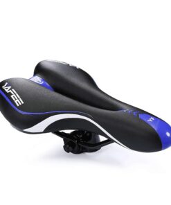Shock Absorbing MTB Bike Hollow Saddle Seat Bicycle Cycling Seat - Blue