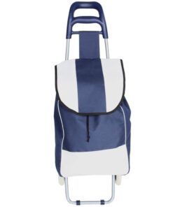 Shopping Lightweight Aluminium Trolley - Navy Blue and White