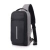 Shoulder Bag - Backpack Chest Bag - Crossbody Sling Bag With USB Port - Grey