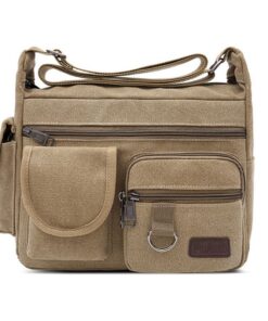 Shoulder Bag - Messenger Bag - Men Crossbody Bag - Vintage Male Leisure Sling Bag - Brown