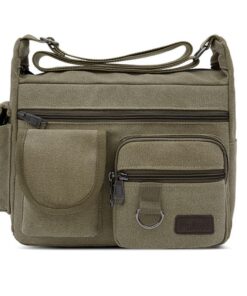 Shoulder Bag - Messenger Bag - Men Crossbody Bag - Vintage Male Leisure Sling Bag - Green