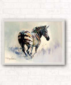 Shuvanni African Wildlife Art - Framed Canvas Prints - Wall Art Zebra