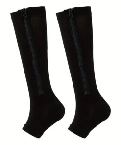 Side Zipper Compression Socks - S-M
