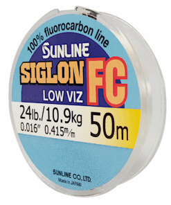 Siglon Fluorocarbon Leader Fishing Line 10.9KG/24Lb .415MM Colour Clear 50m Spool