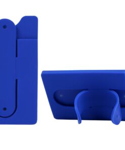 Silicone Cellphone Card Holder & Stand (Blue)