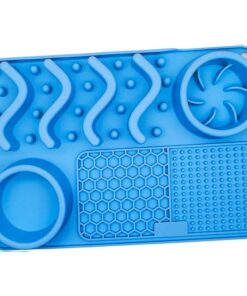 Silicone Enrichment Dog Lick Mats: Calming Treat for Happy Pups - Blue Lick Mat