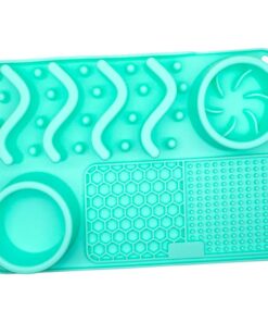 Silicone Enrichment Dog Lick Mats: Calming Treat for Happy Pups - Teal Lick Mat