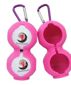 Silicone Golf Ball Protective Carrying Sleeve - Set of Two - Pink