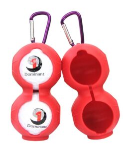 Silicone Golf Ball Protective Carrying Sleeve - Set of Two - Red