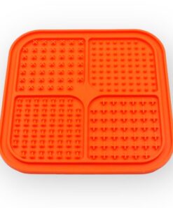 Silicone Pet Lick Mat With Suction Cups - Orange