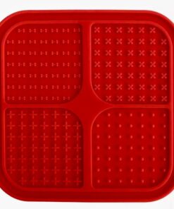 Silicone Pet Lick Mat With Suction Cups - Red