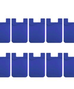 Silicone Phone Card Holder - Pack of 10 - Blue