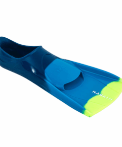 Silifins 500 Short Swimming Fins - 3 Colours Navy Blue/ Blue/Yellow - UK 9